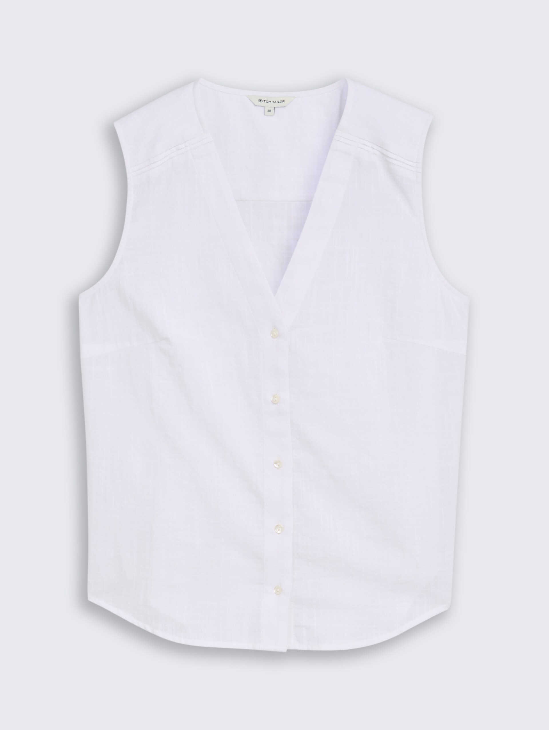 Blouse van katoen - White - Product vooraanzicht