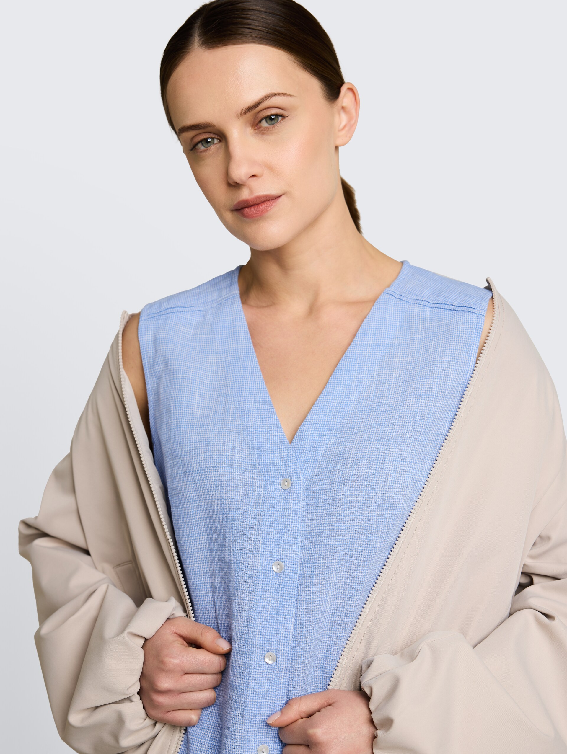 Blouse van katoen - dreamy blue - Detailaanzicht model