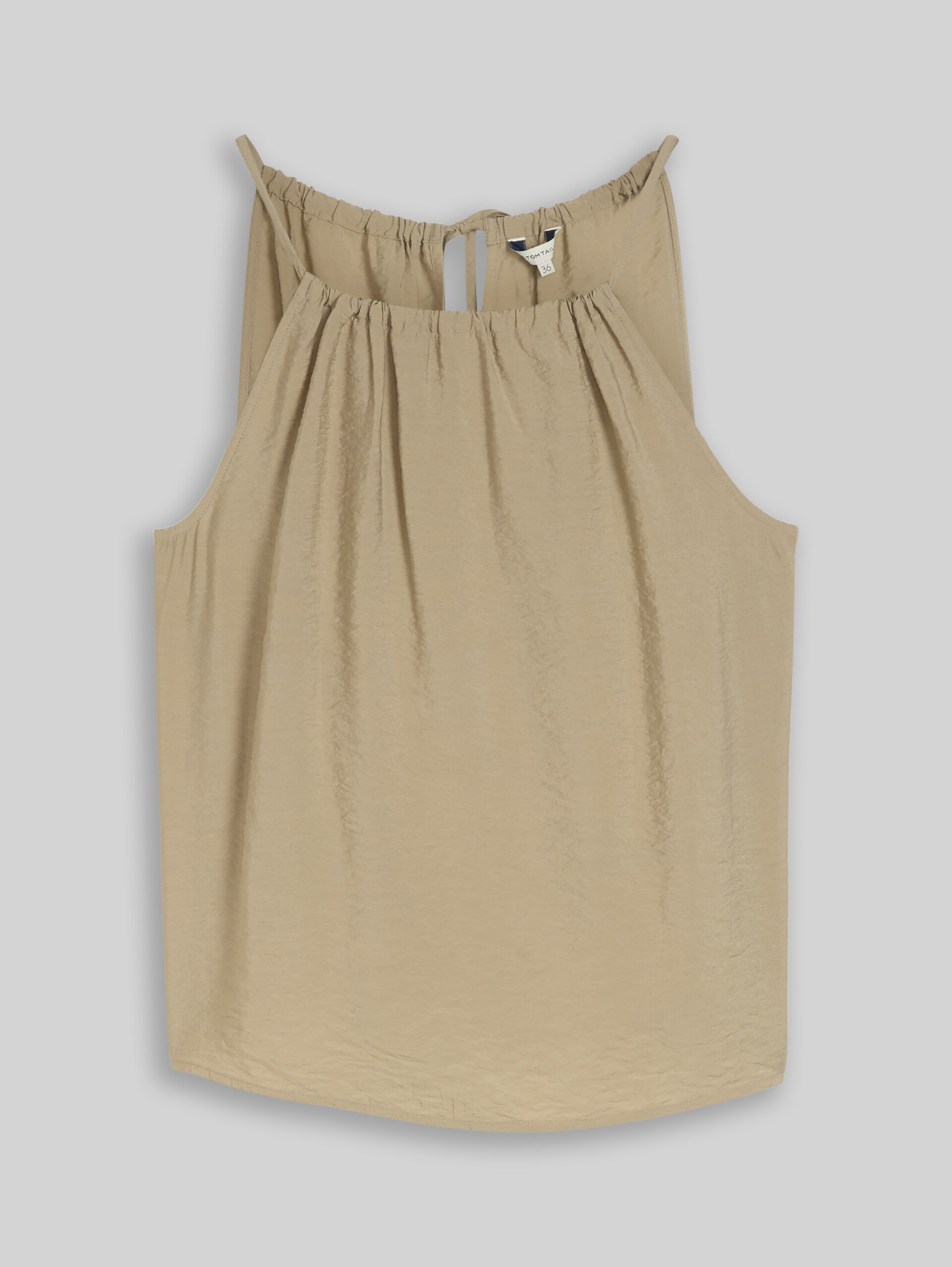 Blouse top with gathers - Silver Olive - Front product view