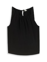 Not Selected, Blouse top with gathers by Tom Tailor, black