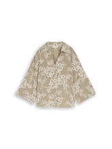 Ausgewählt, Oversize Bluse mit Blumen-Stickereien von Tom Tailor, grün