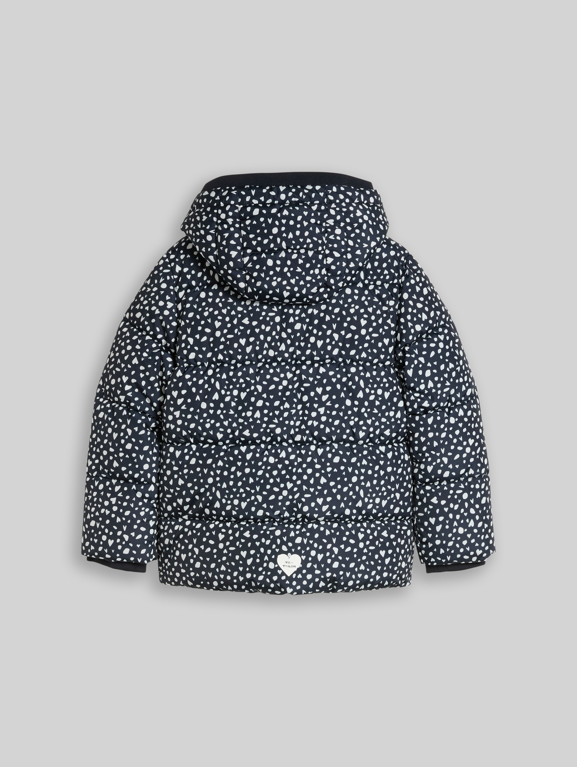 Pufferjack van waterafstotend materiaal - dark base dots design