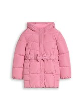 Sélectionné, Manteau matelassé avec ceinture en tissu déperlant par Tom Tailor, rose