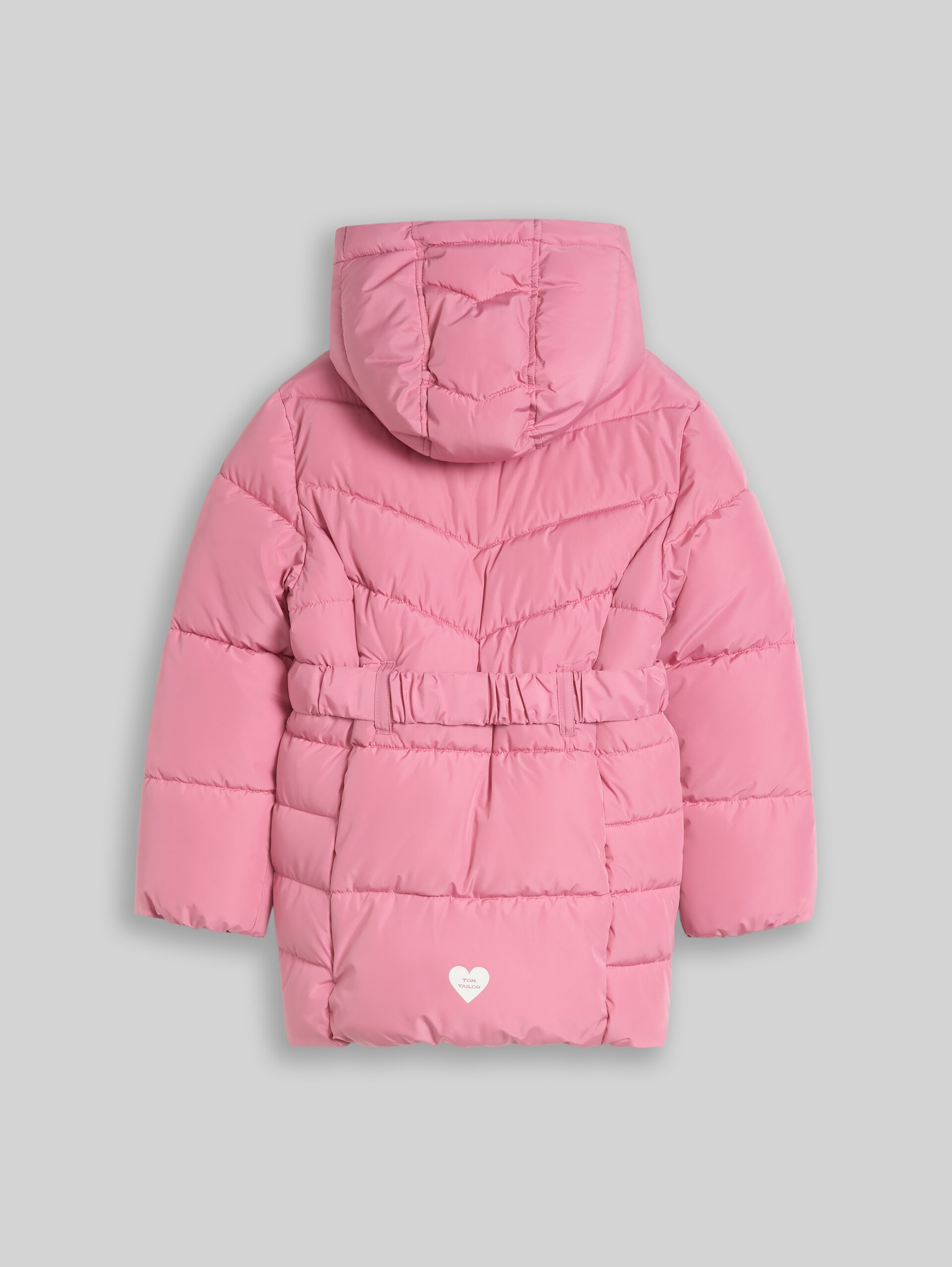 Manteau matelassé avec ceinture en tissu déperlant - smooth rose