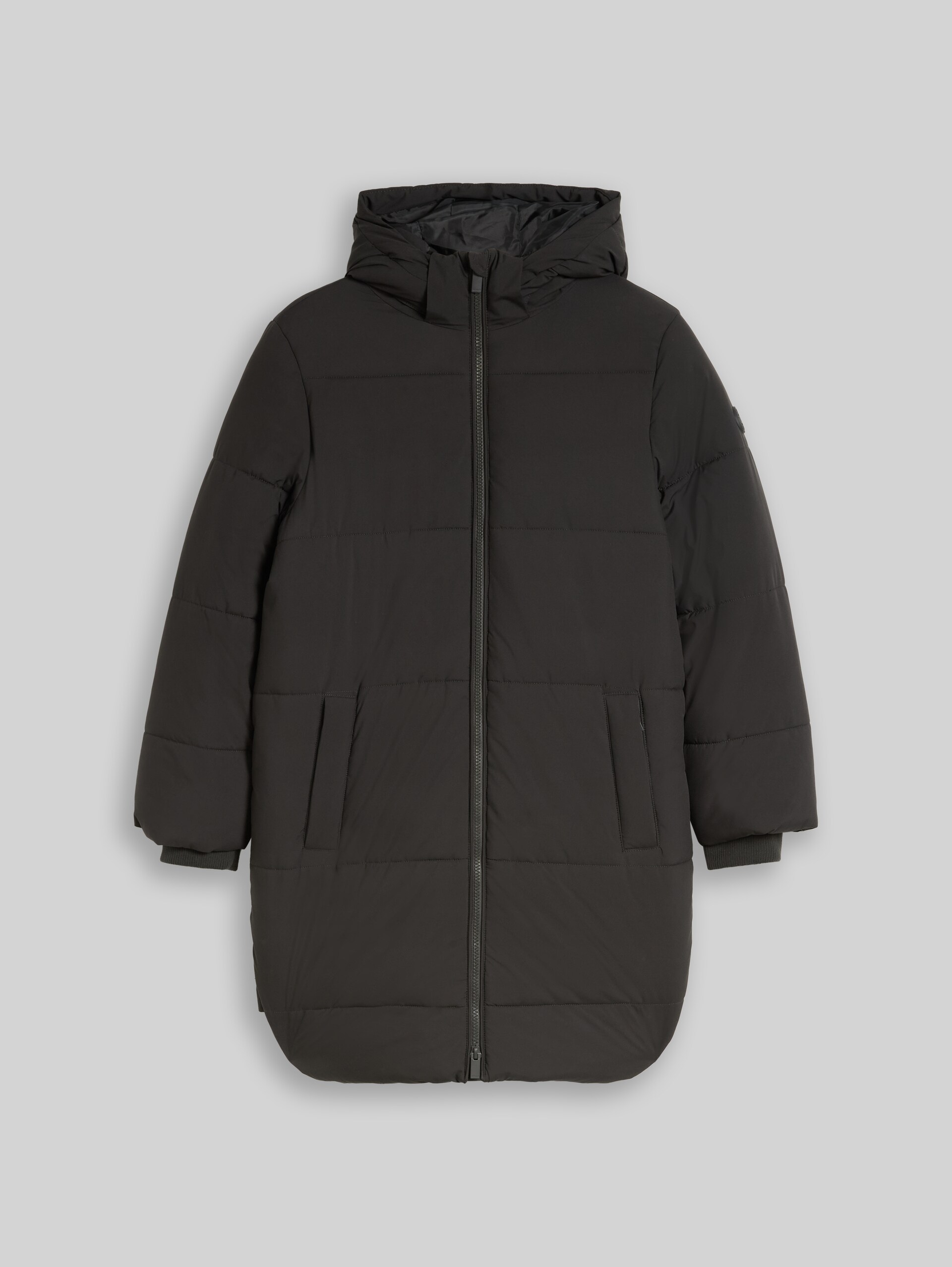 Manteau matelassé avec capuche amovible - Coal Mine Grey - Vue de face du produit