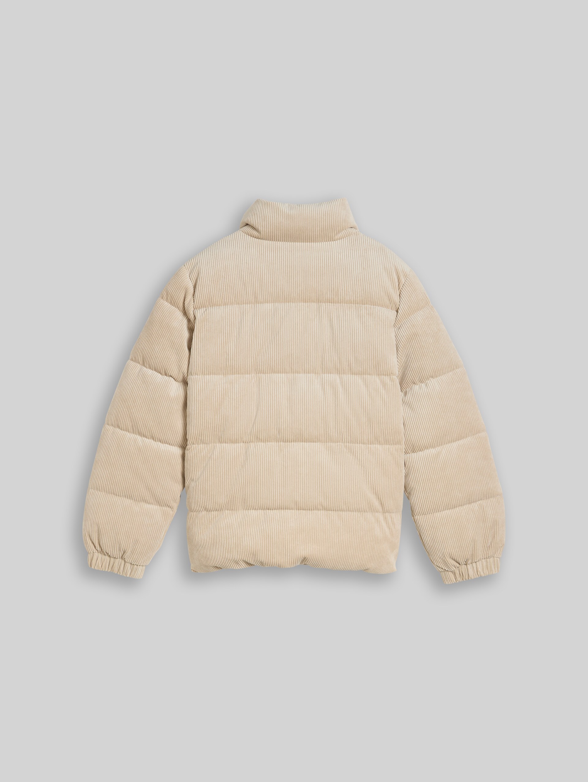 Veste matelassée en velours côtelé avec col montant - Cashew Beige