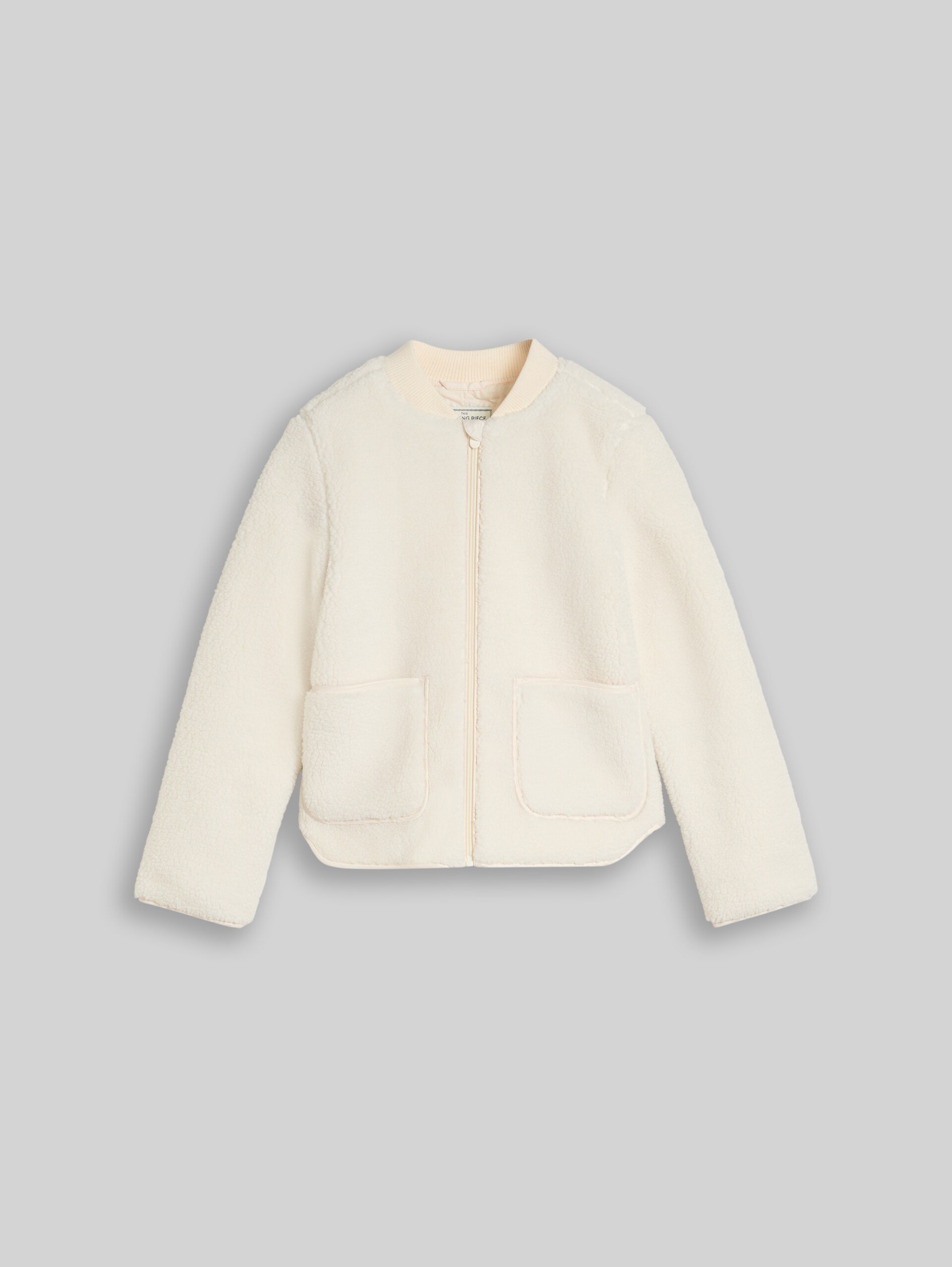 Teddy bomber jacket - light creme teddy - Front product view