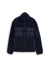 Ausgewählt, Teddy Jacke mit Taschen von Tom Tailor, blau