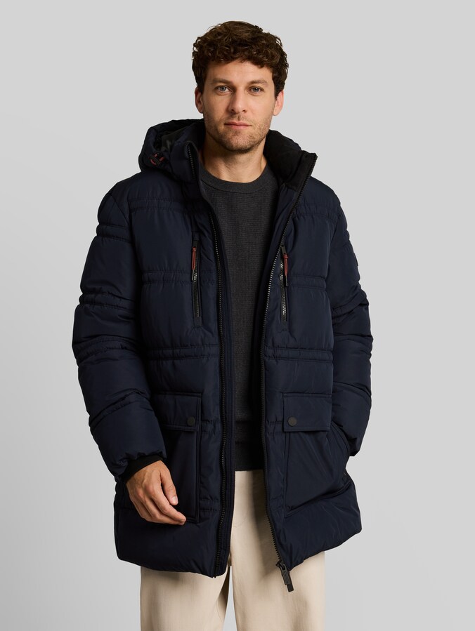 Pufferparka met afneembare capuchon door Men, sky captain blue