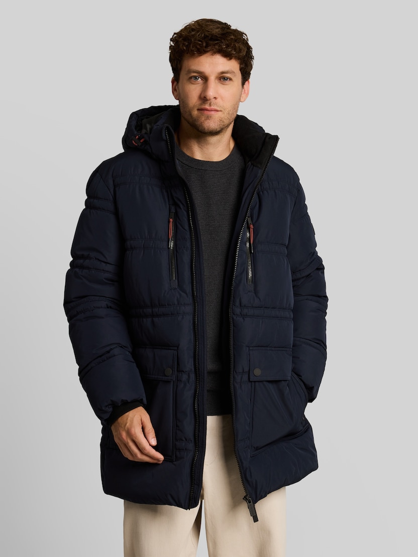 Pufferparka met afneembare capuchon door Men, sky captain blue