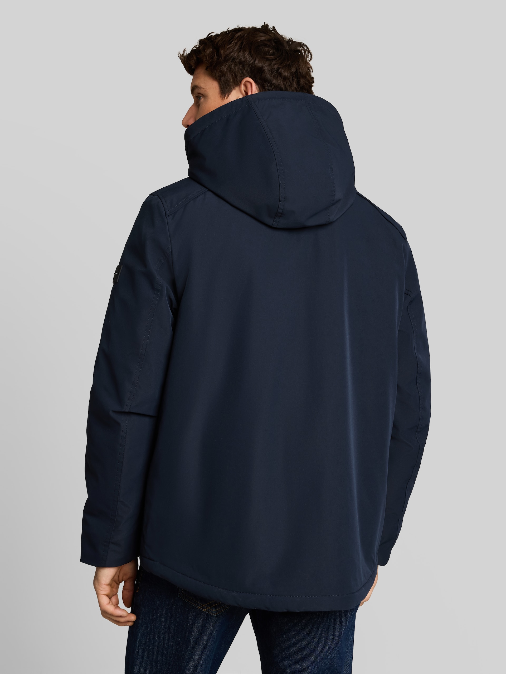 Functionele jas met afneembare capuchon - sky captain blue - Model-achteraanzicht
