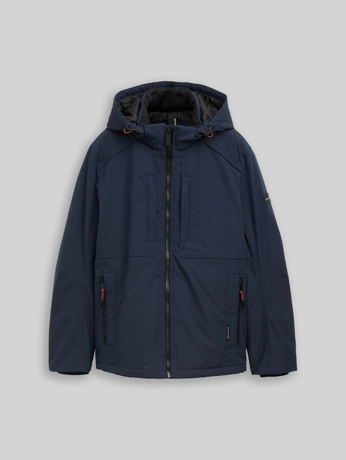 Veste technique à capuche amovible par Men, sky captain blue