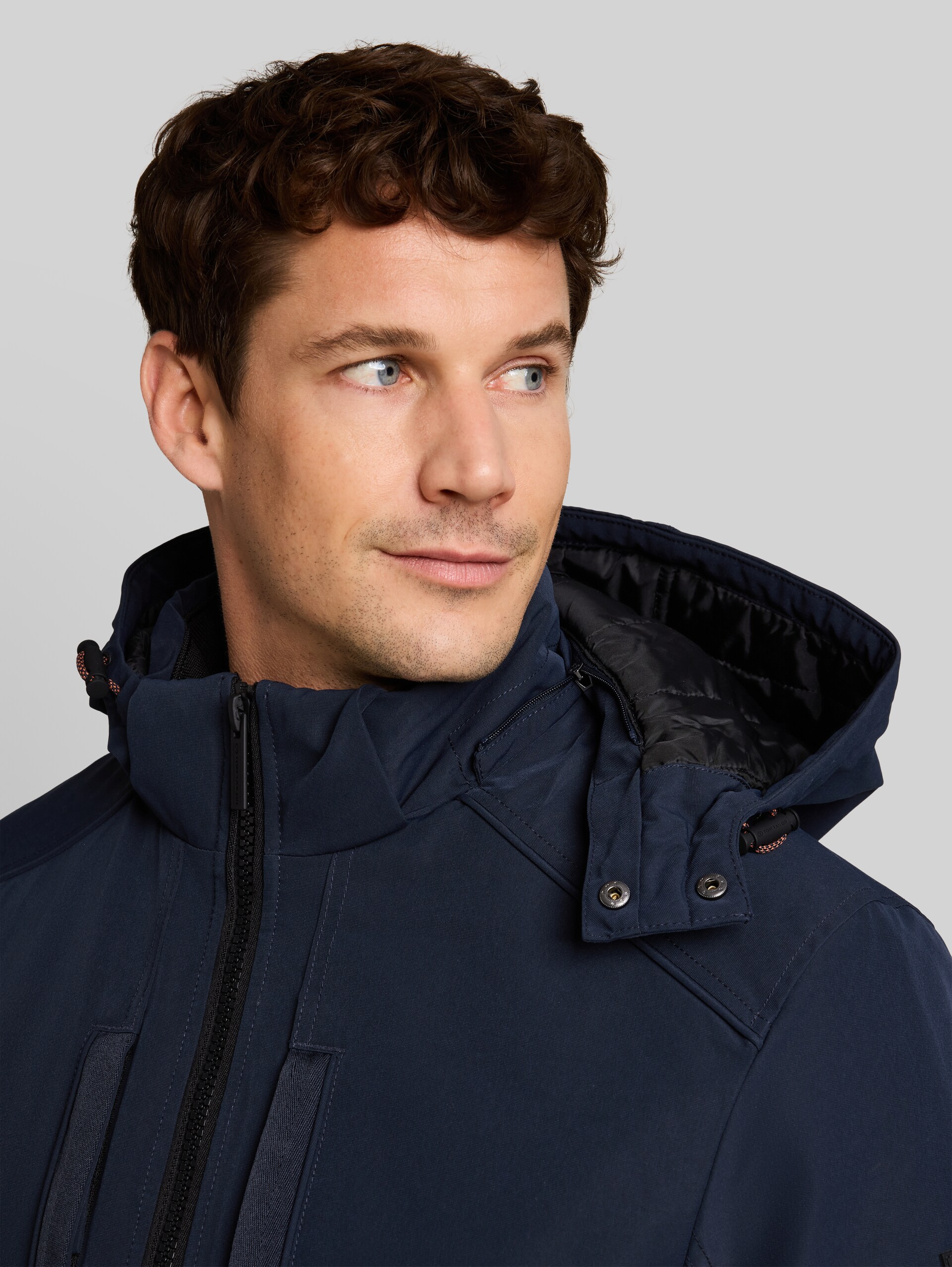 Functionele jas met afneembare capuchon - sky captain blue - Detailaanzicht model