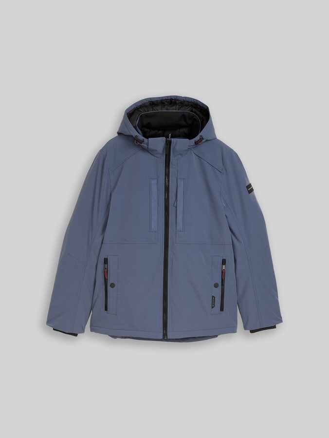 Veste technique à capuche amovible par Men, Vintage Indigo Blue