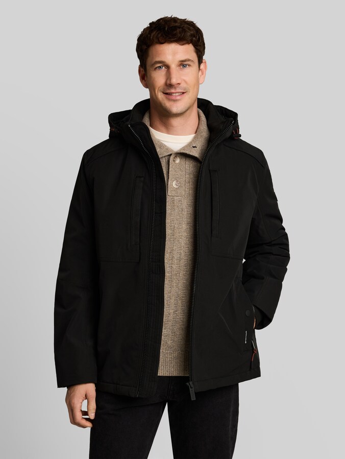 Veste technique à capuche amovible par Men, Black