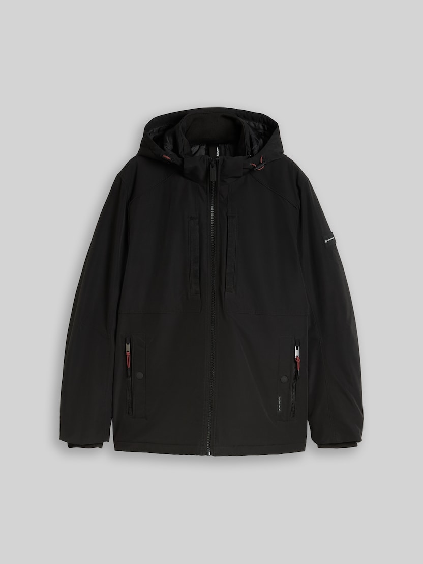 Funktionsjacke mit abnehmbarer Kapuze von Men, Black