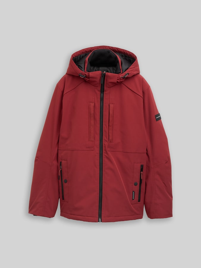 Veste technique à capuche amovible par Men, pear red