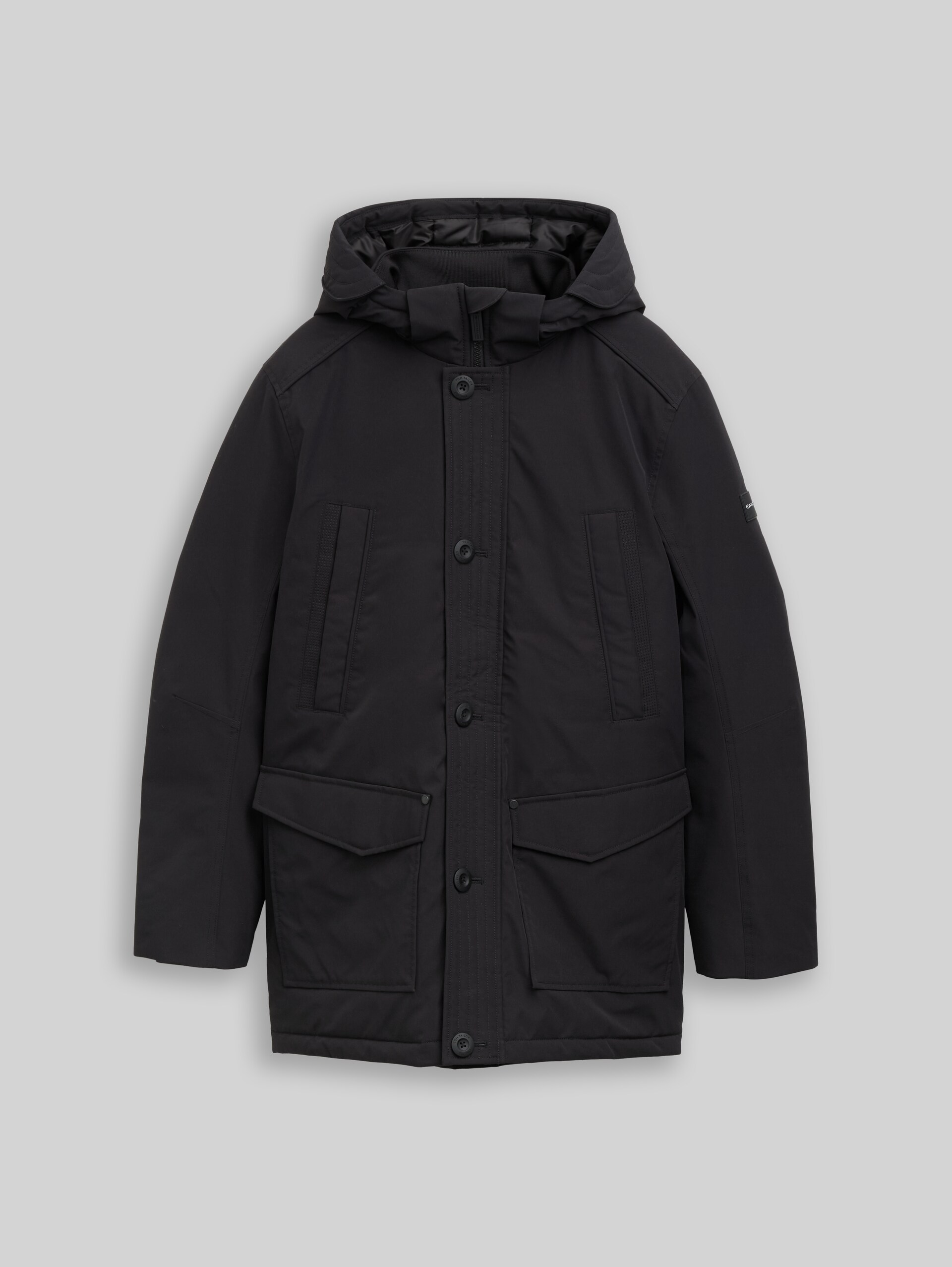 Arctic Parka mit abnehmbarer Kapuze - Black - Vorder-Produkt-Ansicht