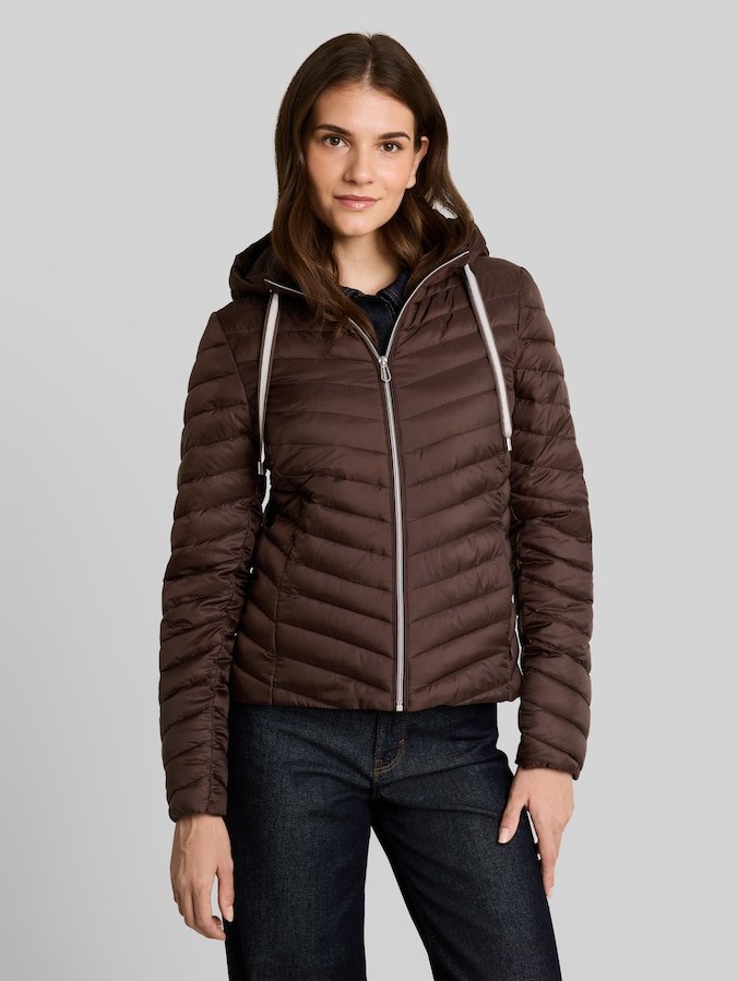 Lightweight Steppjacke mit Kapuze von Women, java dark brown