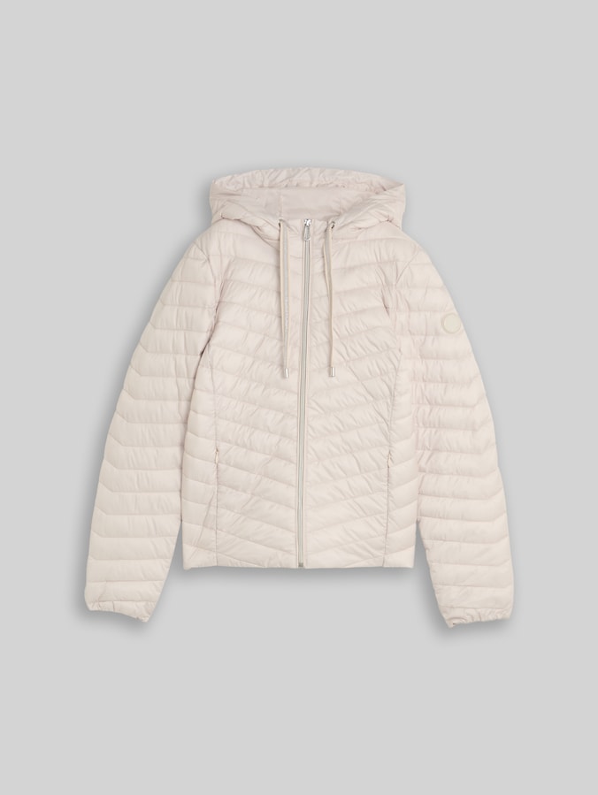 Lightweight Steppjacke mit Kapuze von Women, cold beige
