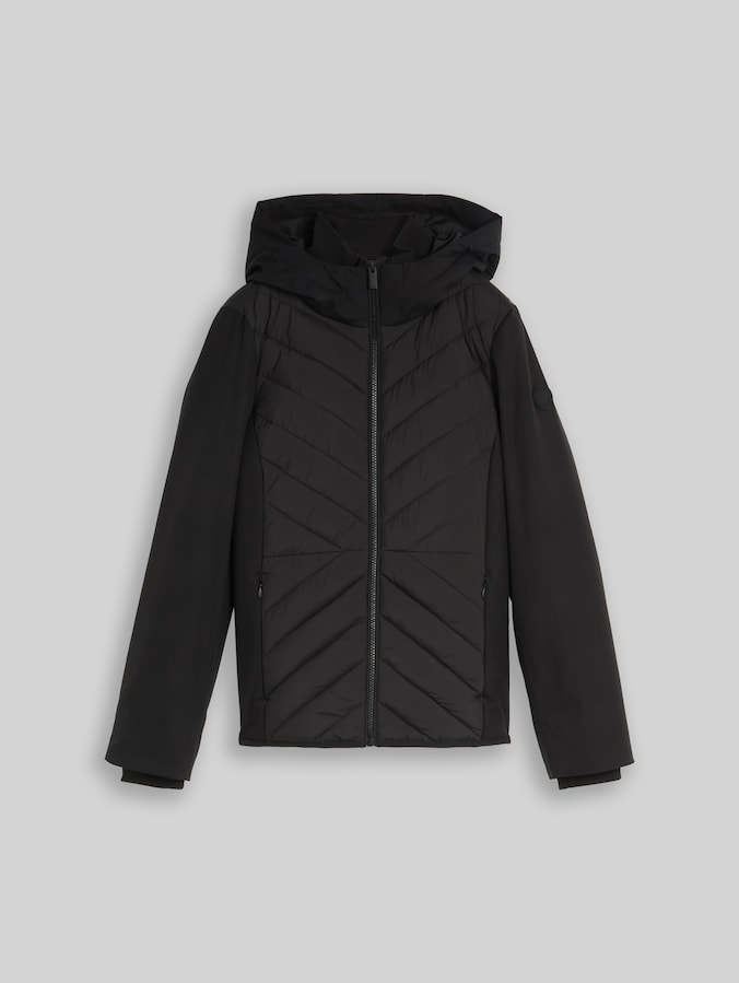Hybrid Steppjacke mit Kapuze von Women, deep black