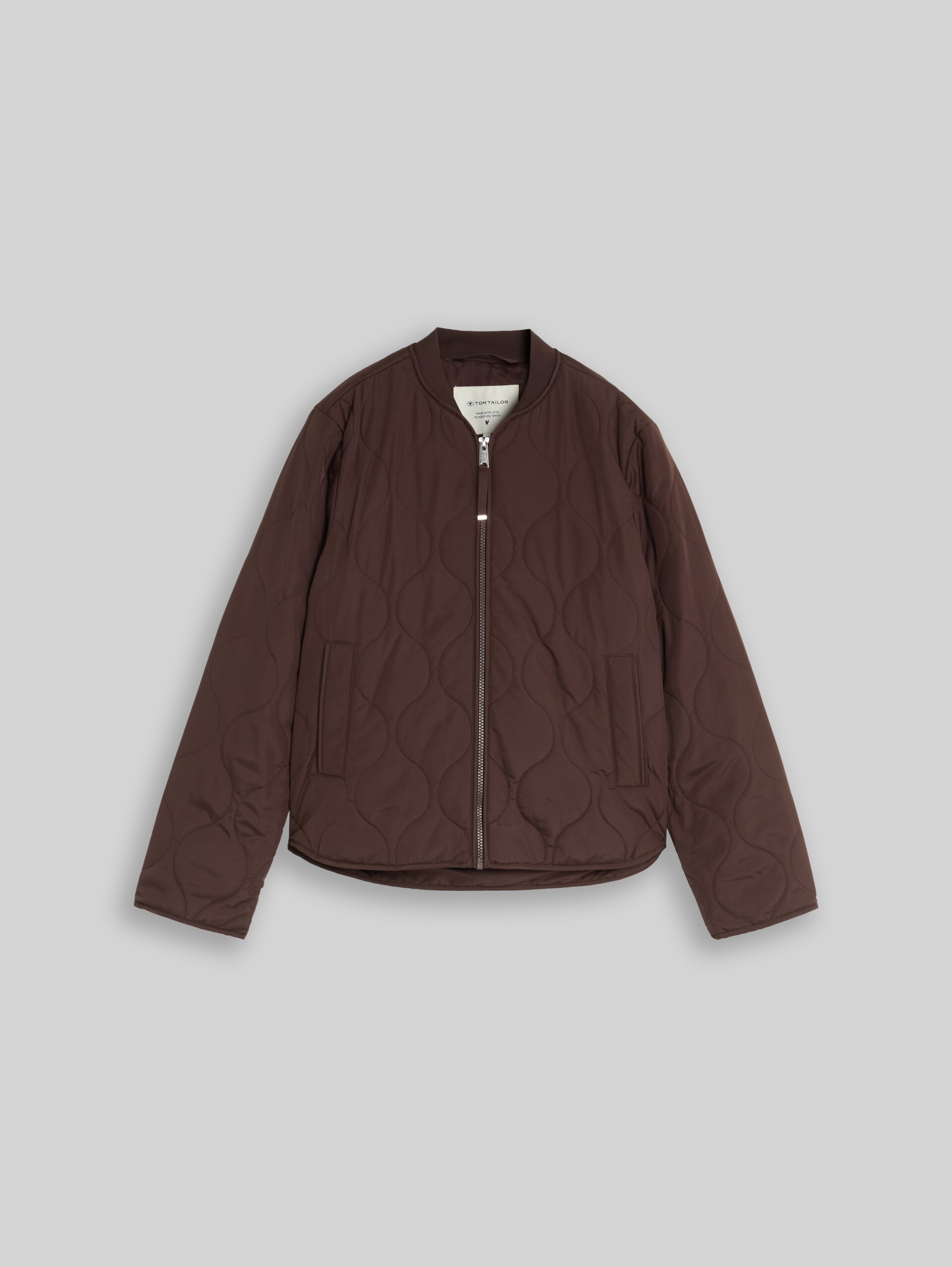Steppjacke mit Bomberkragen - java dark brown - Vorder-Produkt-Ansicht