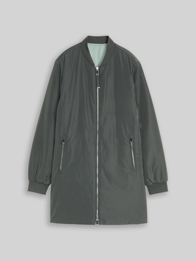 2-in-1 Wendejacke mit Bomberkragen von Women, Darkest Olive