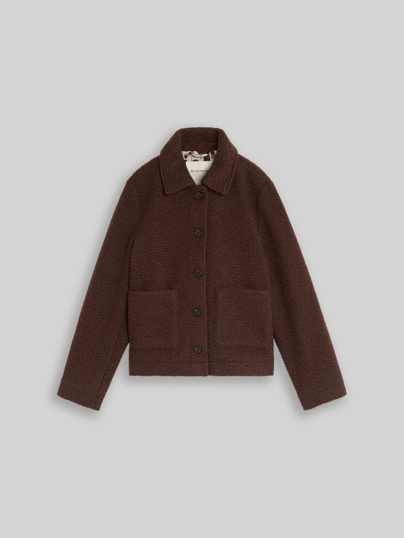 Veste en bouclé avec poches par Women, java dark brown