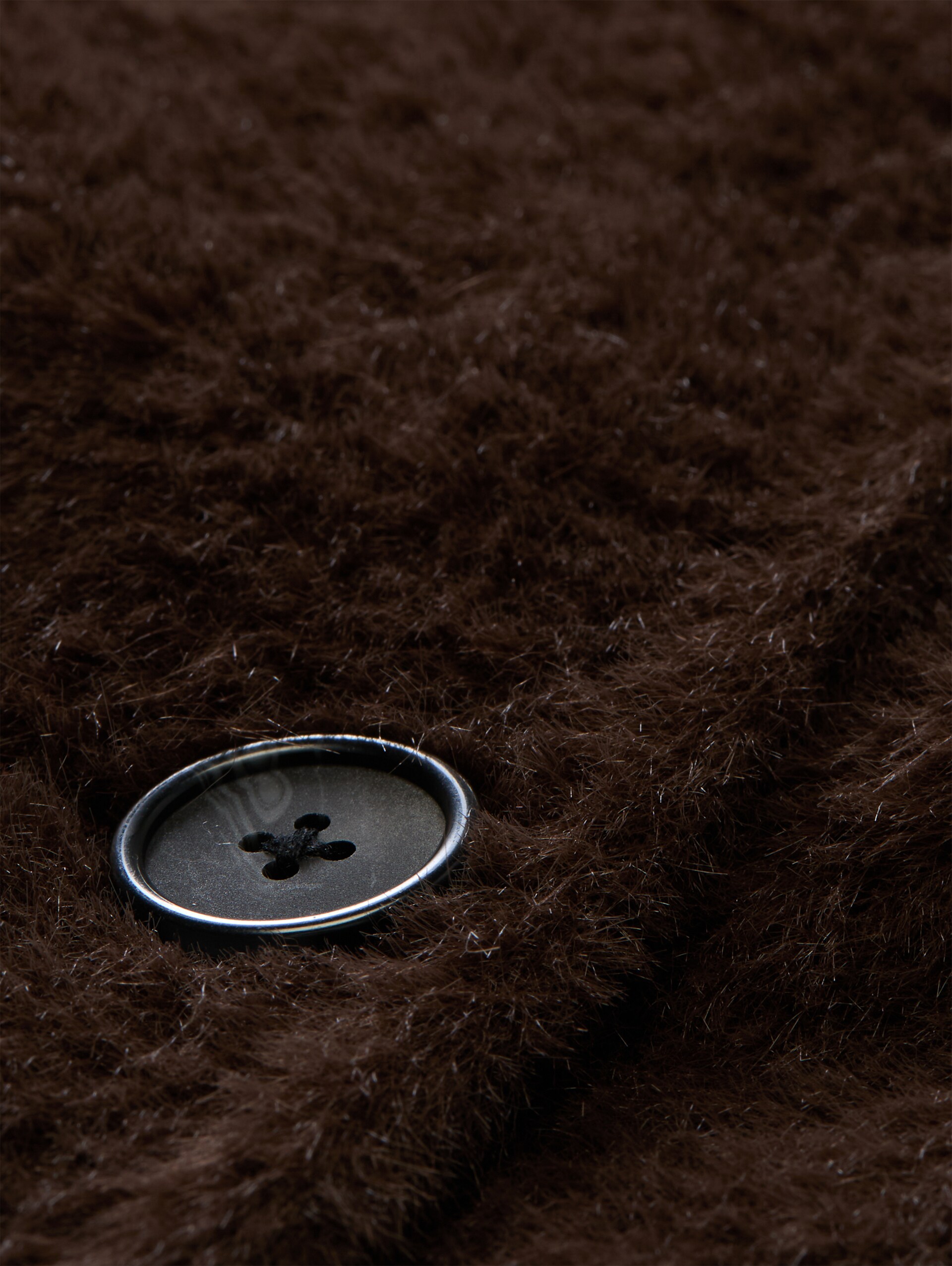 Veste-cape douillette au look 2-en-1 - java dark brown - Vue détaillée du produit