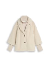 Geselecteerd, Gezellige capejas in 2-in-1-look door Tom Tailor, wit