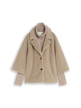 Selected, Cosy cape jacket in a 2-in-1 style by Tom Tailor, grey