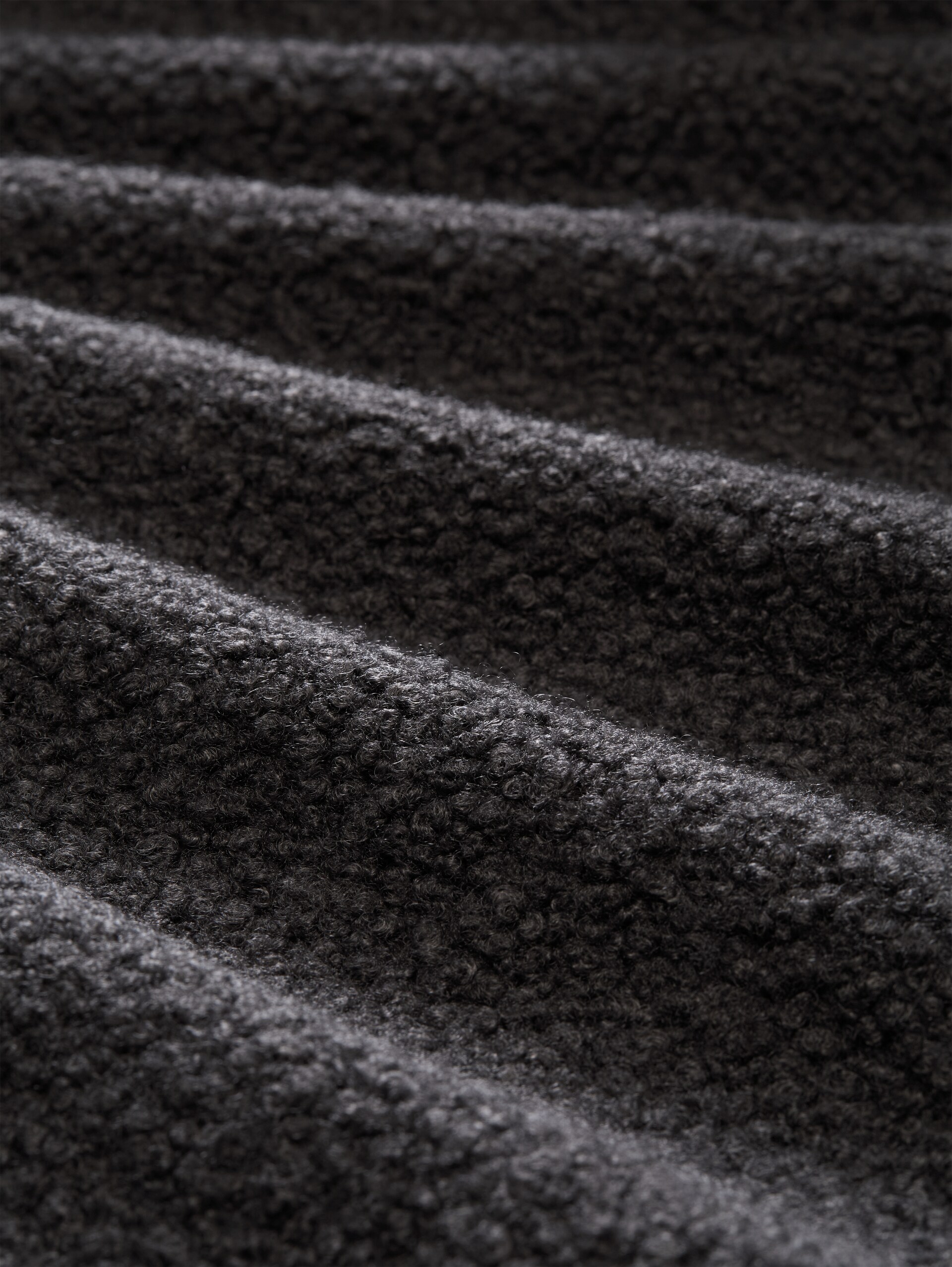 Gezellige capejas in 2-in-1-look - black grey melange boucle - Detailaanzicht product