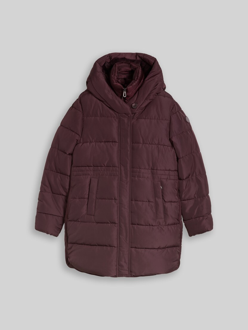Pufferjas in 2-in-1-look door Women, Zinfandel Red