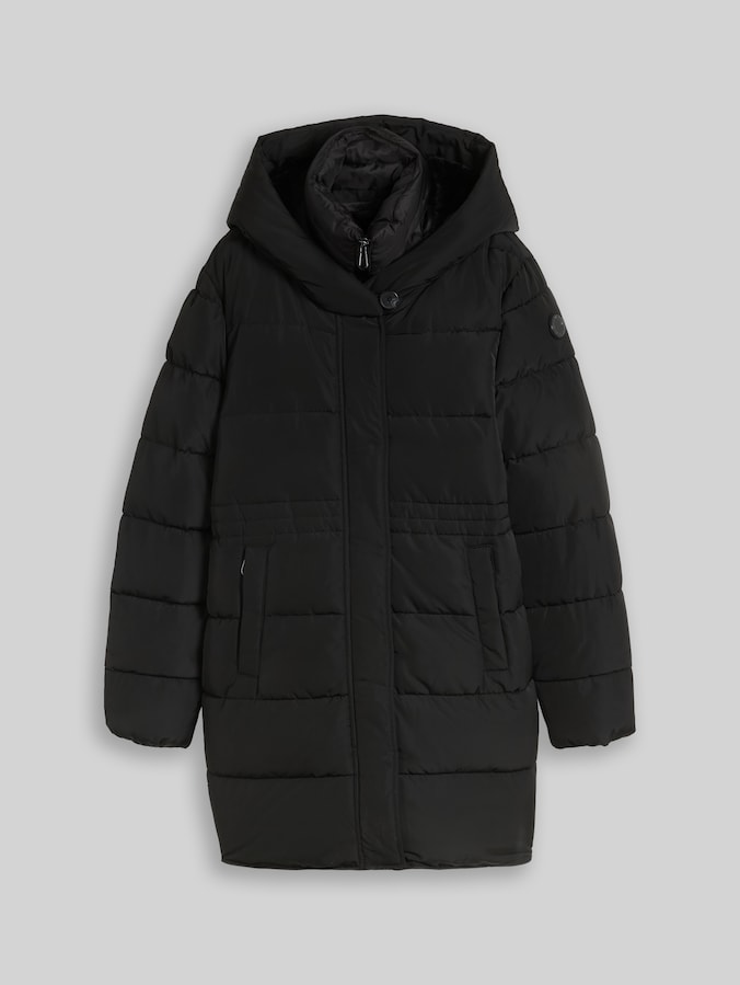 Manteau matelassé au look 2-en-1 par Women, deep black