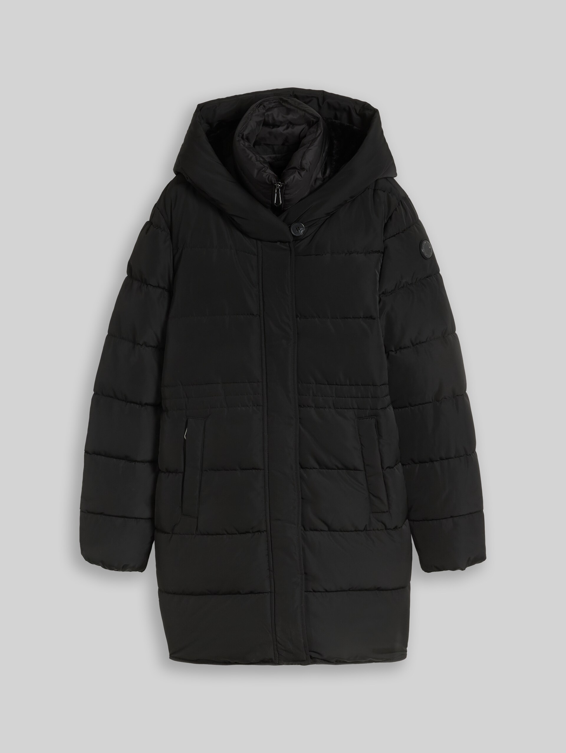 Manteau matelassé au look 2-en-1 - deep black - Vue de face du produit