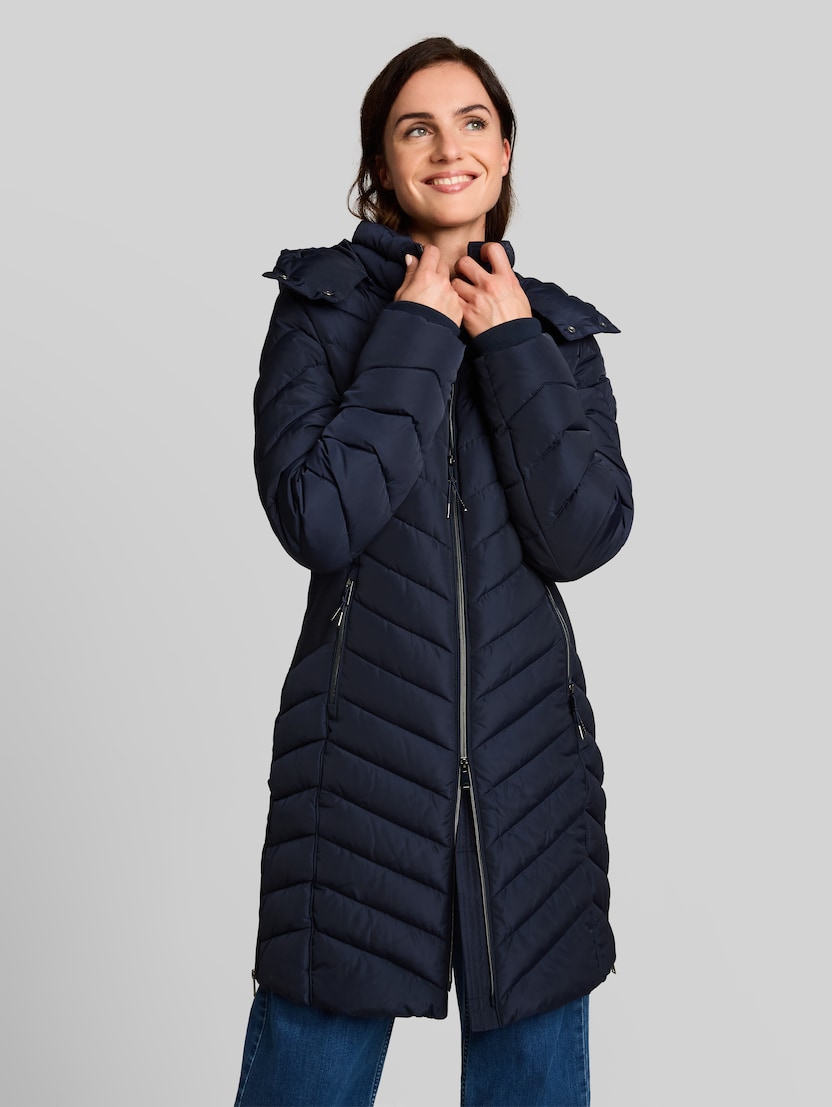 Pufferjas met afneembare capuchon door Women, sky captain blue