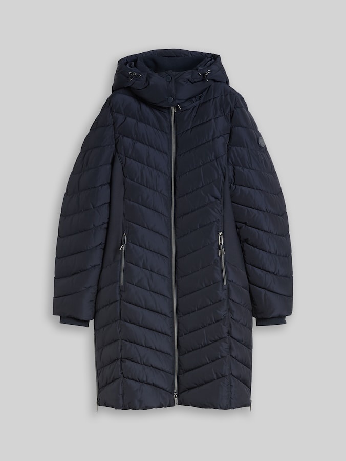 Manteau matelassé à capuche amovible par Women, sky captain blue