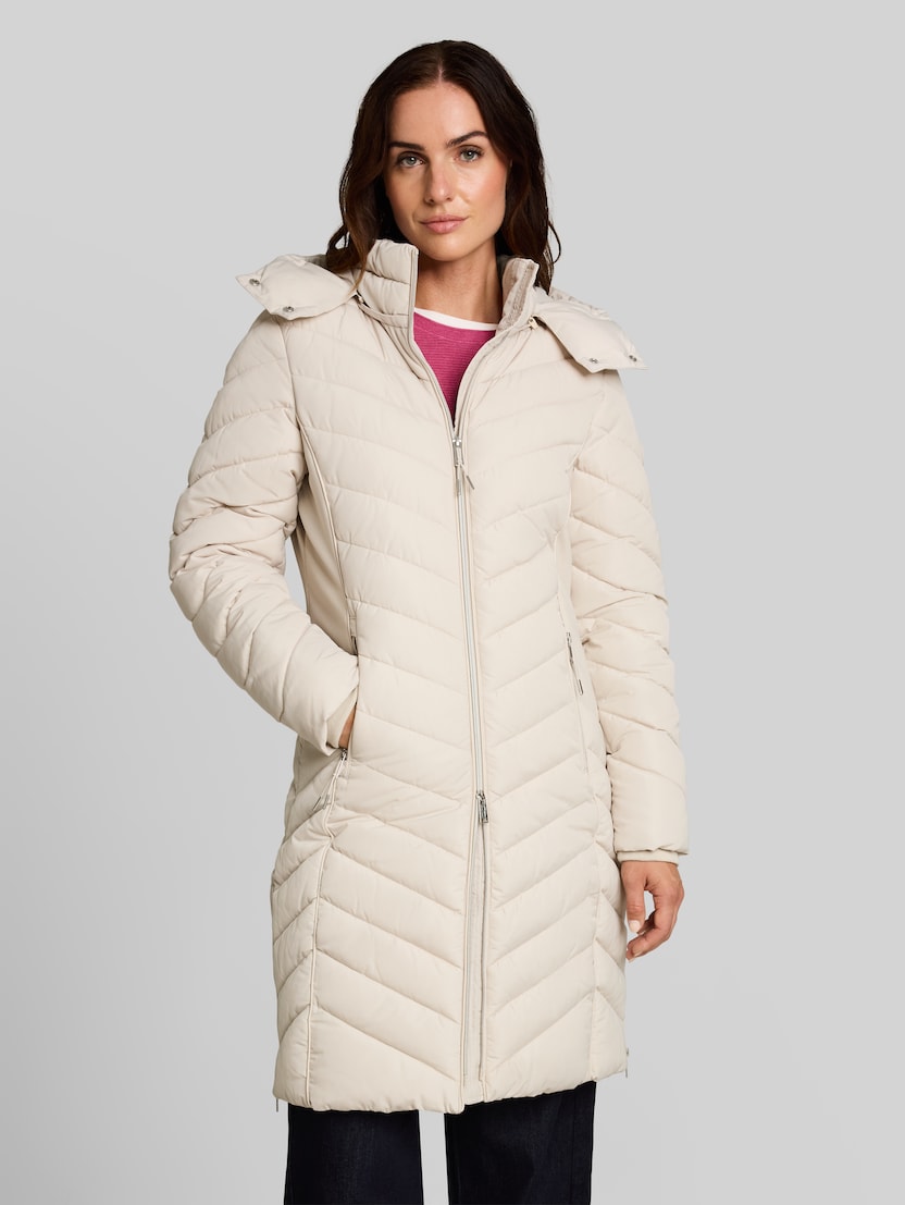 Pufferjas met afneembare capuchon door Women, cold beige