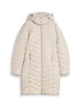 Nicht ausgewählt, Puffer-Mantel mit abnehmbarer Kapuze von Tom Tailor, weiß