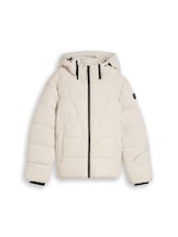 Non sélectionné, Veste matelassée à col montant et capuche par Tom Tailor, blanc