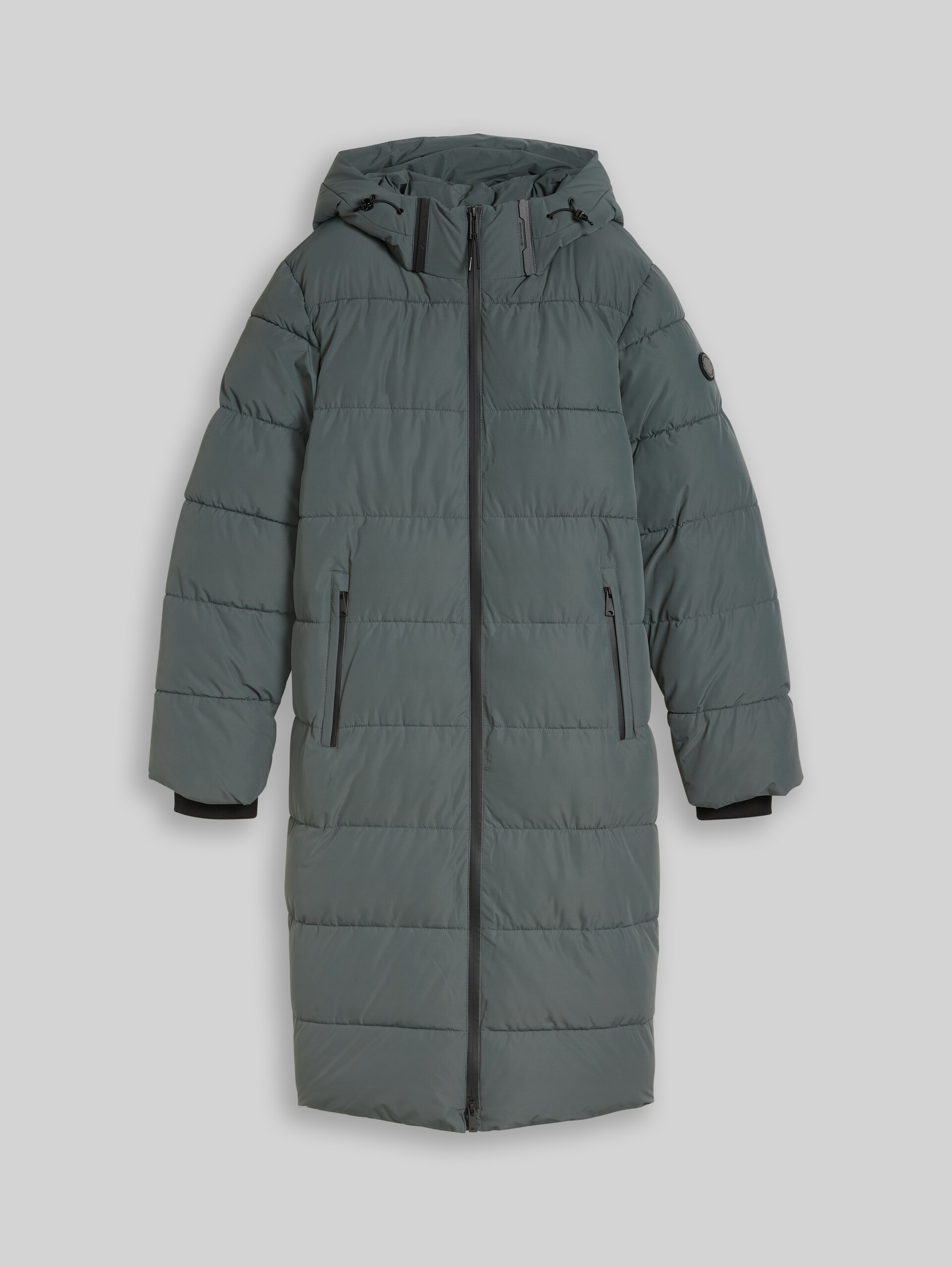 Manteau matelassé long - Darkest Olive - Vue de face du produit