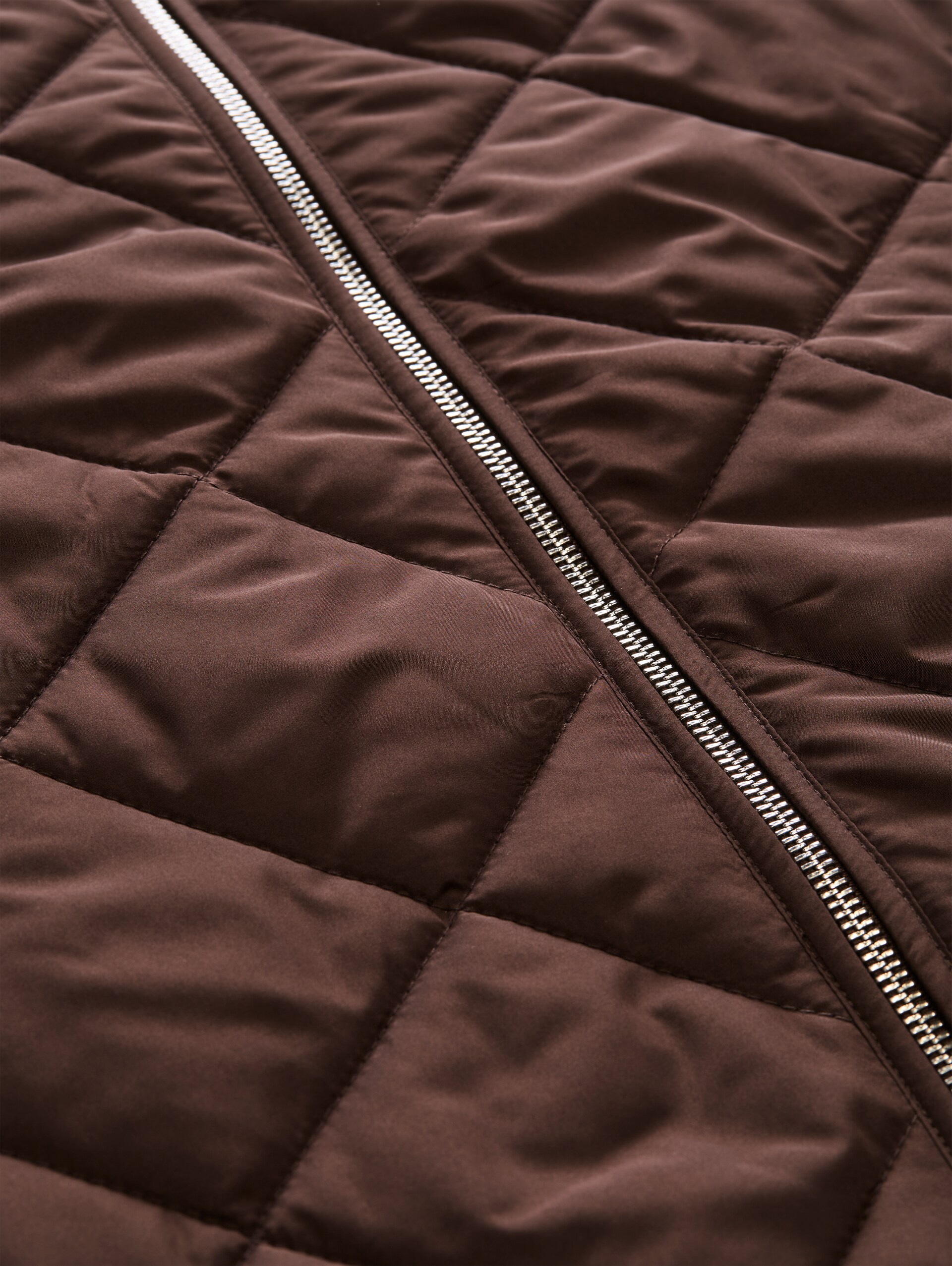 Steppmantel mit Bomberkragen - cool dark brown - Produkt-Detail-Ansicht