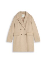 Not Selected, Slim-fit coat with pockets by Tom Tailor, beige