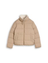 Ausgewählt, Puffer-Jacke mit Teddy-Kragen von Tom Tailor, braun