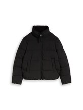 Geselecteerd, Pufferjack met teddykraag door Tom Tailor, zwart