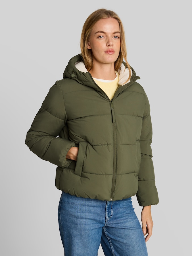 Puffer-Jacke aus wasserabweisendem Material von Denim Female, urban olive green