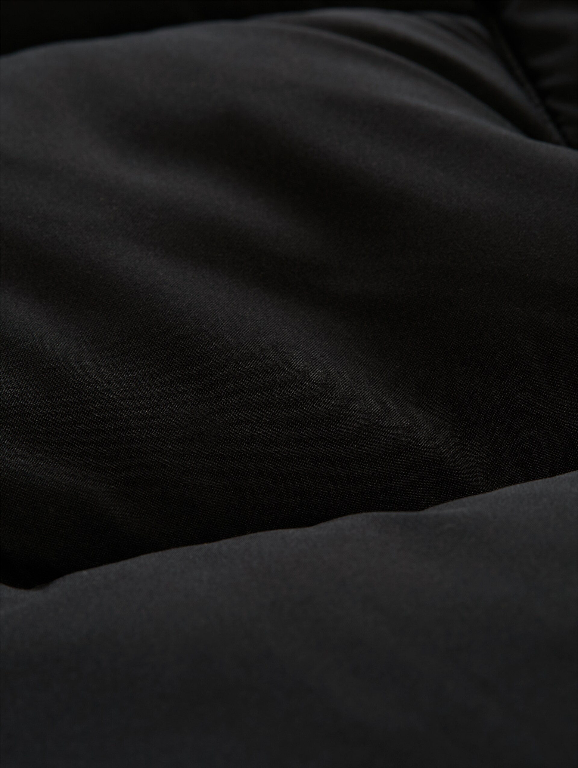 Puffer coat with teddy fleece - deep black - Product detail view