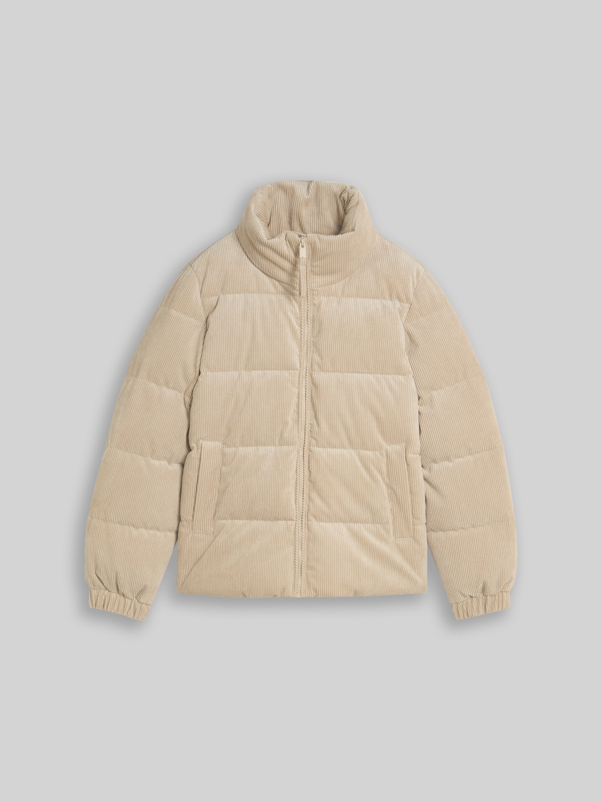 Cord Jacke aus wasserabweisendem Material - Cashew Beige - Vorder-Produkt-Ansicht