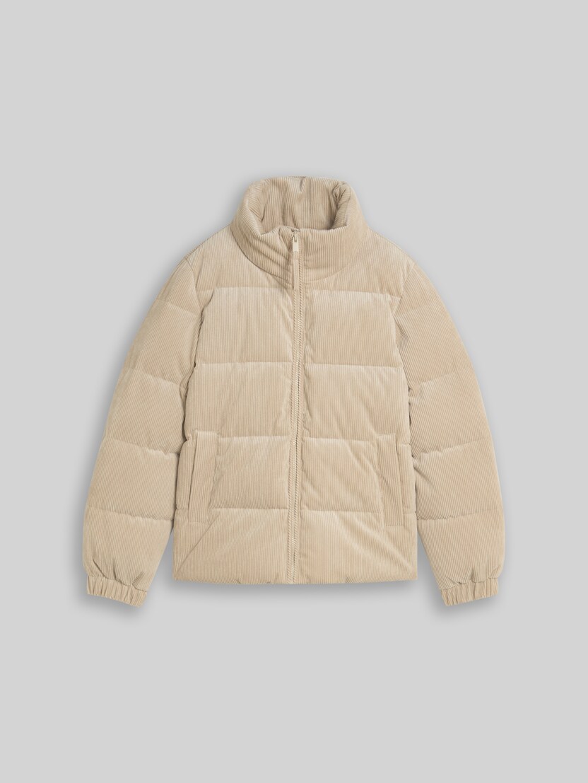 Corduroyjas van waterafstotend materiaal door Denim Female, Cashew Beige