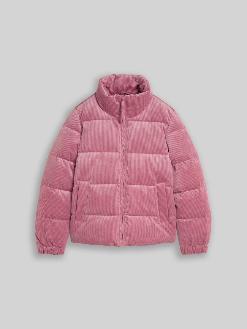 Corduroyjas van waterafstotend materiaal door Denim Female, dusty berry